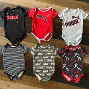 Baby Boy 6pc Puma Bodysuit Lot